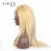 613 Blonde 360 Lace frontal Wig Straight Human Virgin Hair,150 Density Human Hair Wigs 
